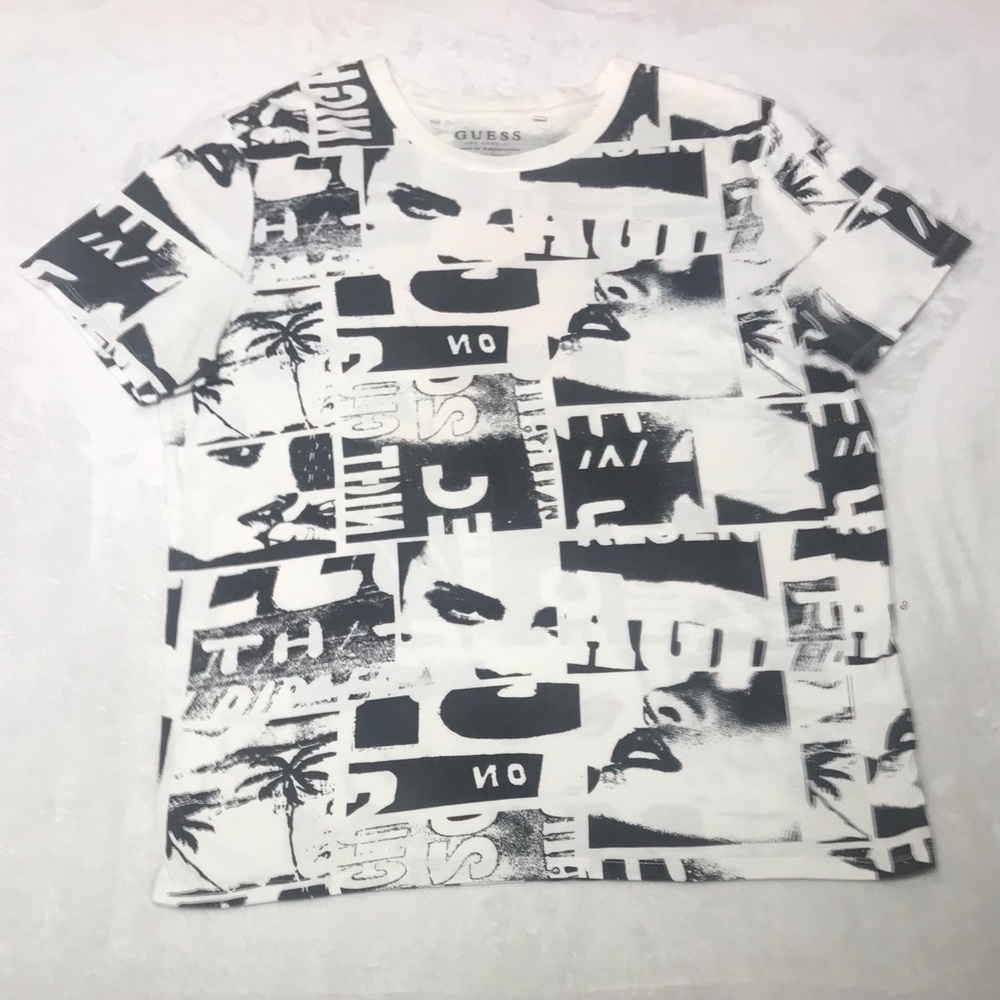 GUESS Black & White Graphic Tee